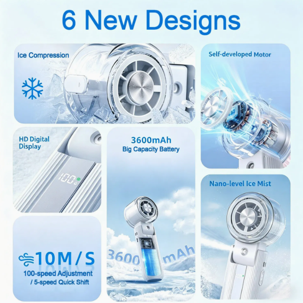 Foldable Mini Handheld Fan Dual Mode - Image 2